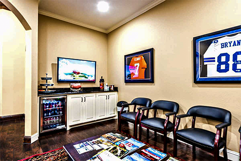 A view of the Man Cave waiting area at one of our Low T Center clinics