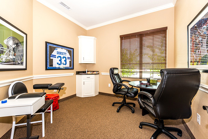 A typical private consultation room at Low T Center