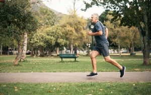 man running in park after starting testosterone replacement for low T